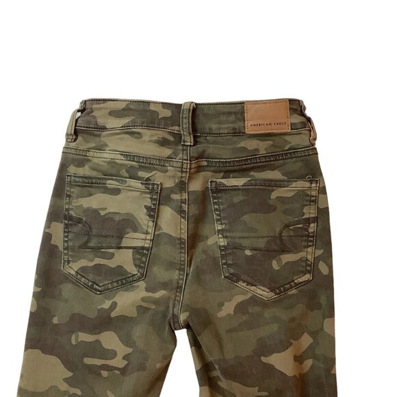 American Eagle Jegging Camouflage High-Rise Stretch Denim Womens Size 00 Short - Picture 3 of 9